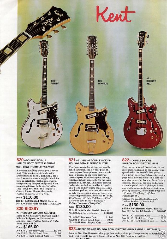 Kent 820 thinlineelectric 1960's